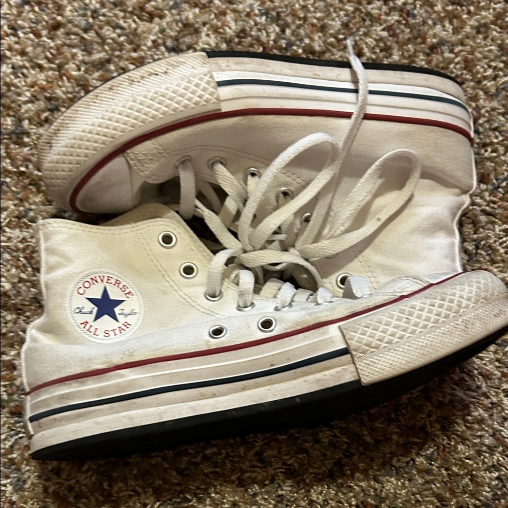 Converse All Star White Canvas High-Tops